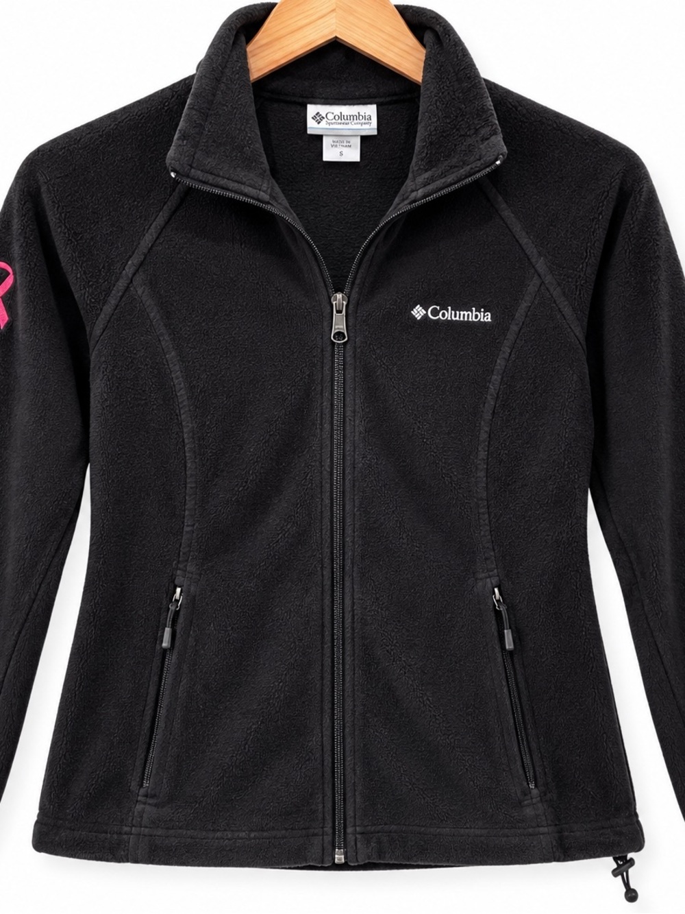 Columbia Tested Tough in Pink Benton Springs Fleece Jacket Black Size S